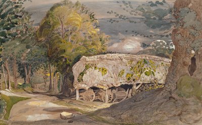 Landschap met schuur, Shoreham door Samuel Palmer